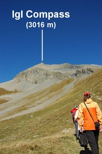 Unser Ziel: Der Igl Compass (3016 m).