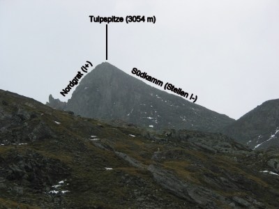 Die Tulpspitze vom Zopetkar aus gesehen.