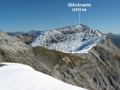 Blick von der Großwand aufs nächste Ziel: Die Glöcknerin.