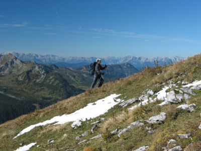 Südseitiger Aufstieg zur Zehnerkarspitze.