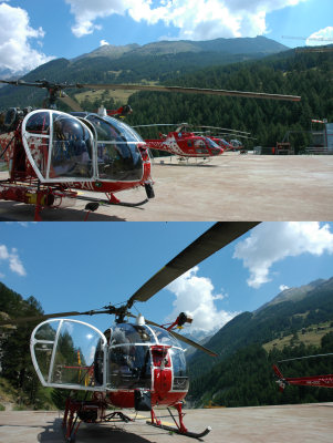 Helikopter von Air Zermatt.