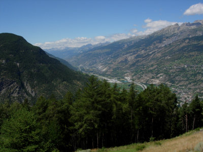 Ausblick von Hotee ins Vispertal.