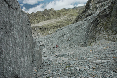 Gerölllandschaft unterhalb des Seetalhorns.