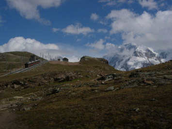 Die Gornergratbergbahn.