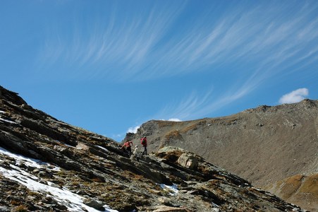 Vom Lej dal Lunghin zum Pass Lunghin.