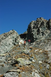 Auf dem Grat zwischen Innquelle und Piz Lunghin.