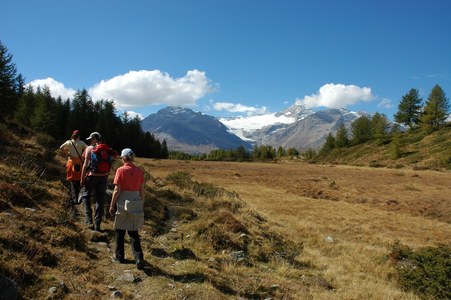 Auf dem Weg am Munt da San Franzesch.