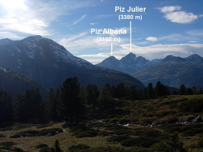 Letzter Blick in Richtung Piz Julier.