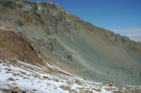 Blick zurück auf den Aufstiegsweg.