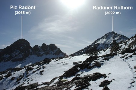 Piz Radönt und Radüner Rothorn.