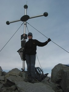 Am Gipfelkreuz des Hochschober (3240 m).