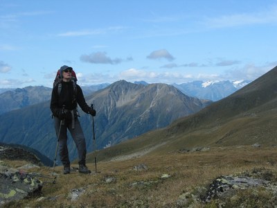 Ausschau halten nach dem Gipfel.