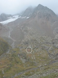 Die Elberfelder Hütte (2346 m) am Ende des Gößnitztales.