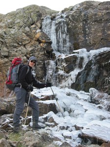 Eis oberhalb der Elberfelder Hütte.