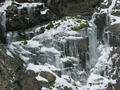 Eiszapfenlandschaft.