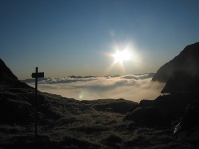 Herrliche Morgenstimmung an der Wangenitzseehütte.