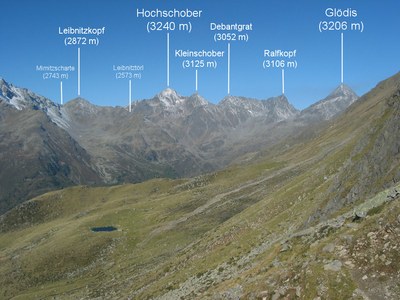 Panoramablick vom Zinkeweg zum Hochschober.