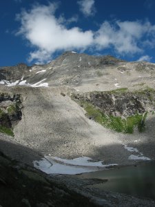 Hoher Riffler mit Friesenbergsee.