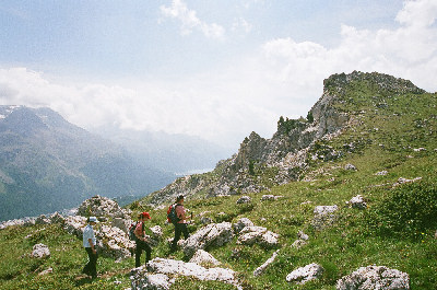 Kurz vorm Sass da Muottas (2364 m).