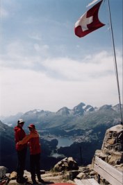 Schweizer Flagge auf dem Schafberg.