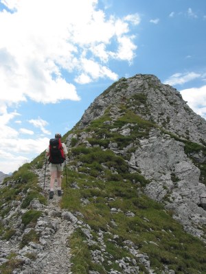 Aufstieg zum Falschen Kogel.