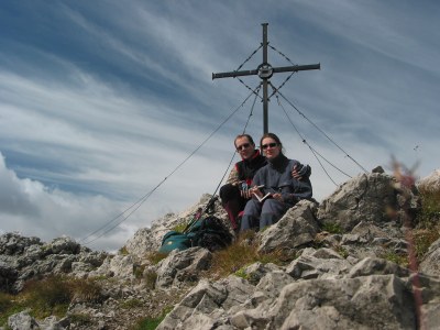 Thorsten und ich auf der Kogelseespitze.