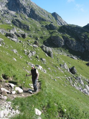 Aufstieg zum Gufelseejoch.