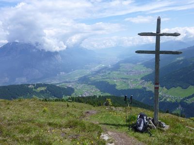 Erste Rast mit Blick auf Innsbruck.