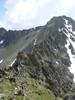 Zerklüfteter Nordgrat (II) des Hochalters.