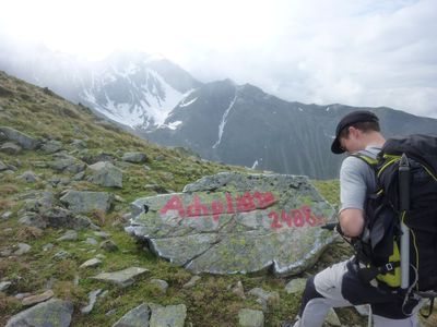 GPS-Check auf der Anhöhe Achplatte.