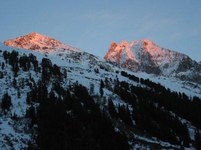 Alpenglühen im Verwall.