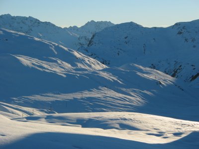 Ausblick von der Sonnenterrasse der Hütte.