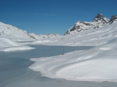 Die Scheidseen unterhalb der Neuen Heilbronner Hütte.