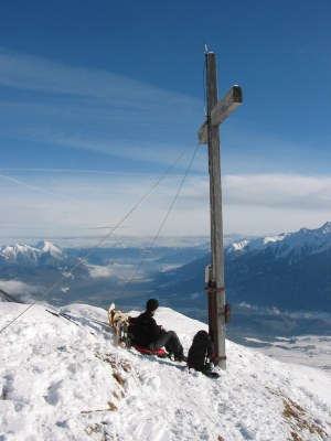 Auf dem Gipfel der Wankspitze.